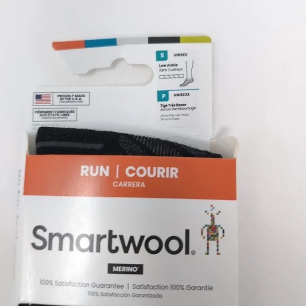 Smartwool‎ Black Run Zero Cushion Low Ankle Socks Unisex Size Small